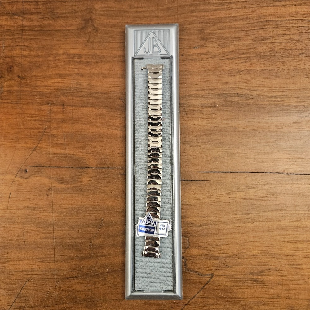 JB‎ Champion Vintage Original Jacoby Bender 12.5mm Silvertone Watch Band